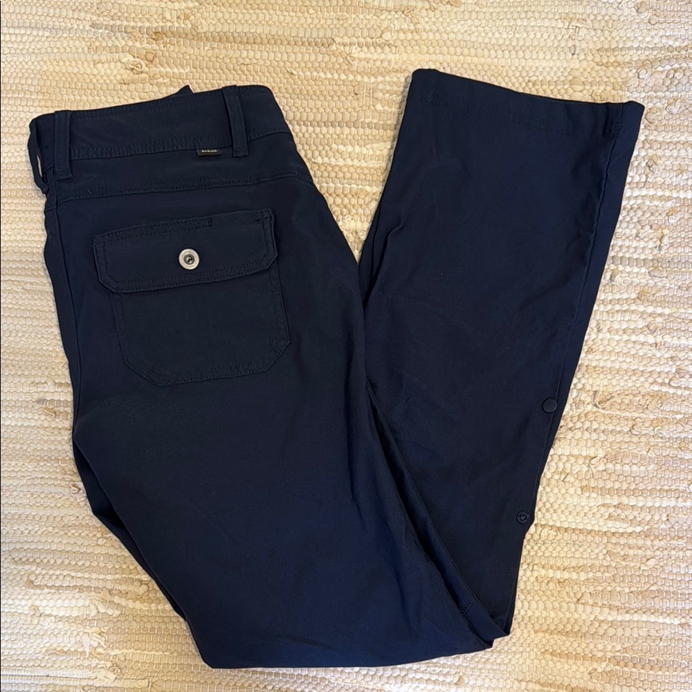 Prana Stretch Zion Mid Rise Pants 4/R Navy Blue
